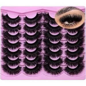Mink Lashes Fluffy 20Mm Volume False Eyelashes 8D Cat Eye Strip Lashes D Curl 14